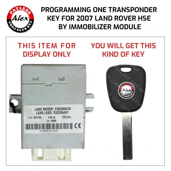 Buy LAND ROVER HSE 2007- KEY PROGRAMMING BY IMMOBILIZER MODULE