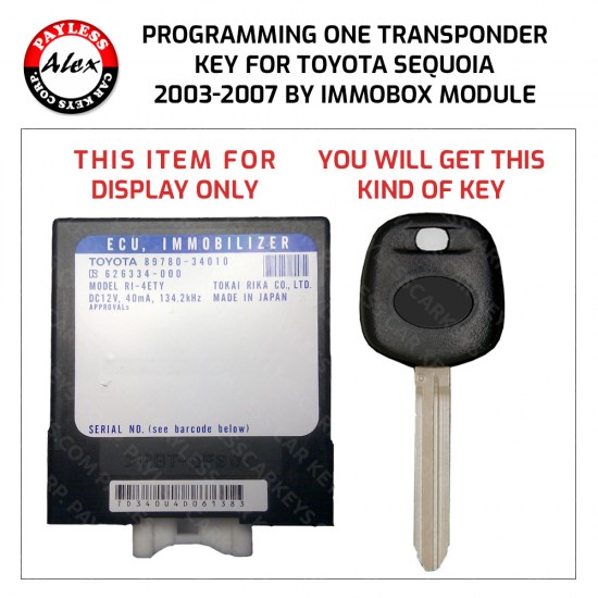 Buy 2003-2007 TOYOTA SEQUOIA KEY PROGRAMMING SERVICE